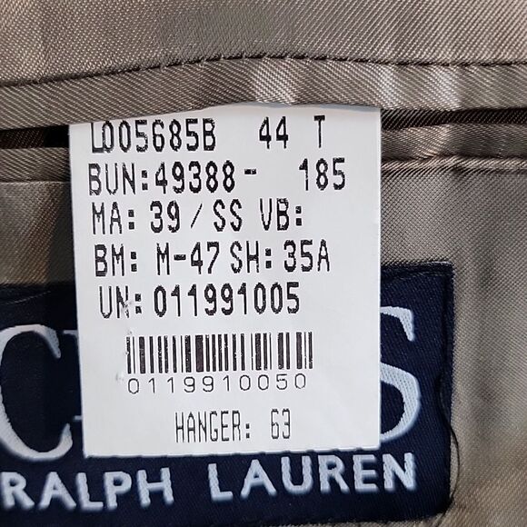 Chaps Ralph Lauren Nailhead Tweed Silk And Wool Blazer Mens Size 44T - Picture 11 of 14